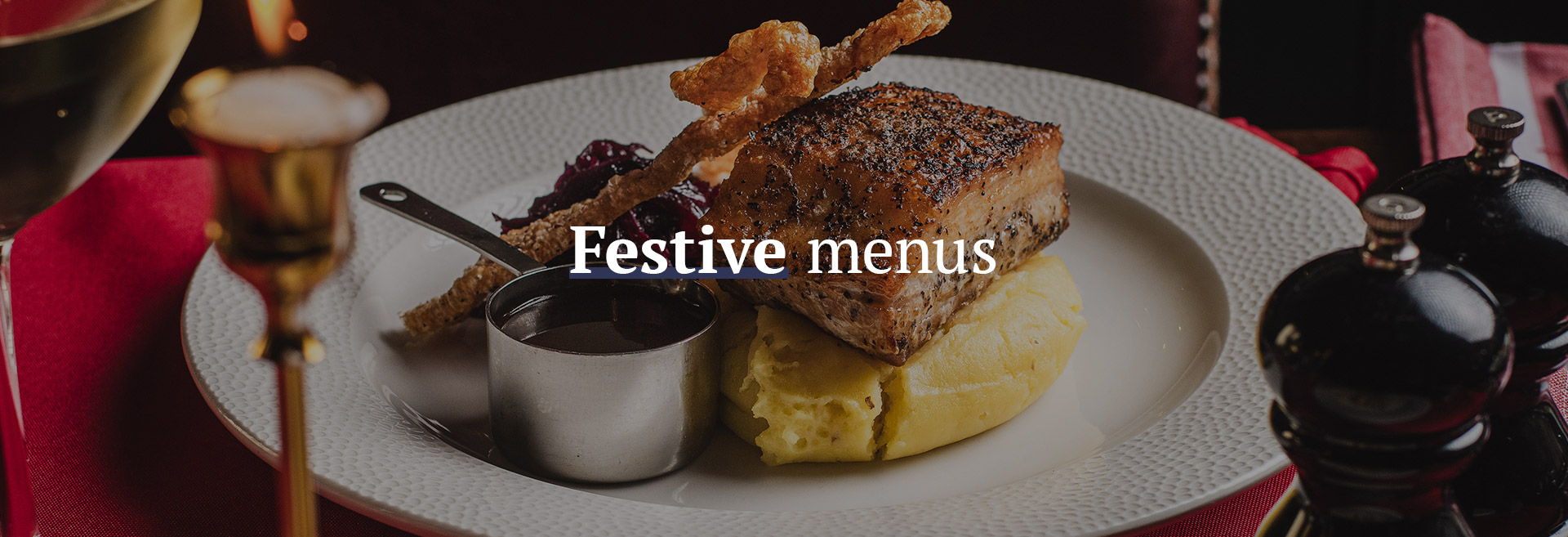 Christmas menu at The White Hart Crystal Palace