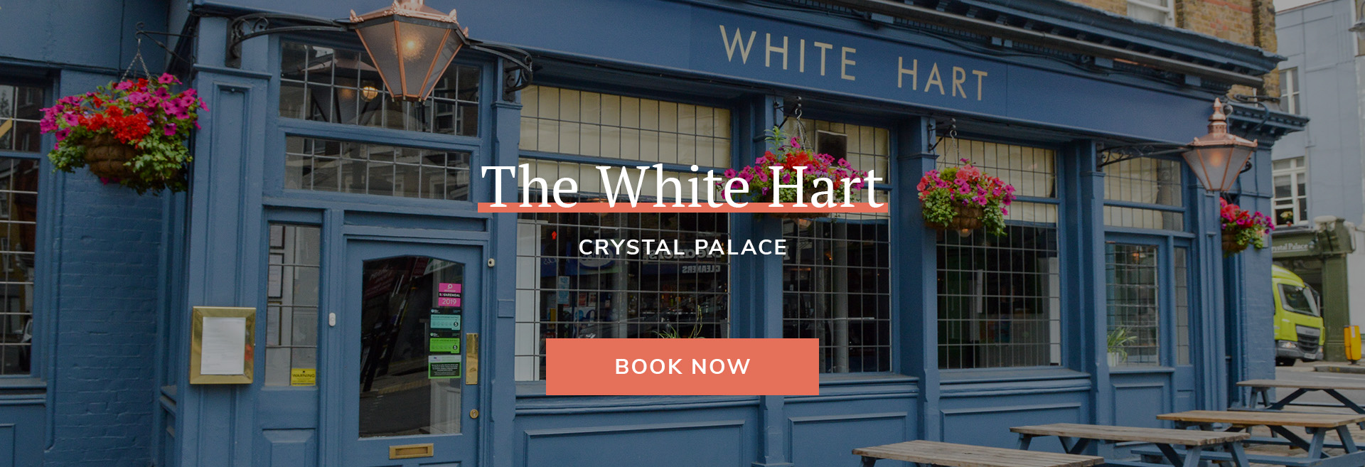 Enjoy a meal at your local pub at The White Hart Crystal Palace in London